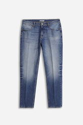 DENIM SLIM CROPPED INDACO